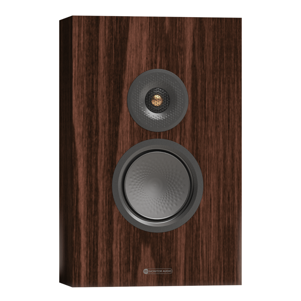 monitor audio silver on wall 8g speaker in walnut