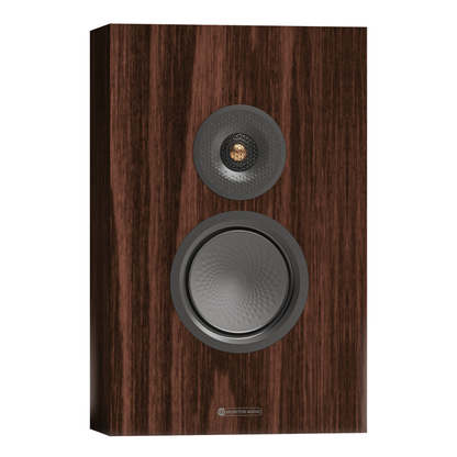 monitor audio silver on wall 8g speaker in walnut