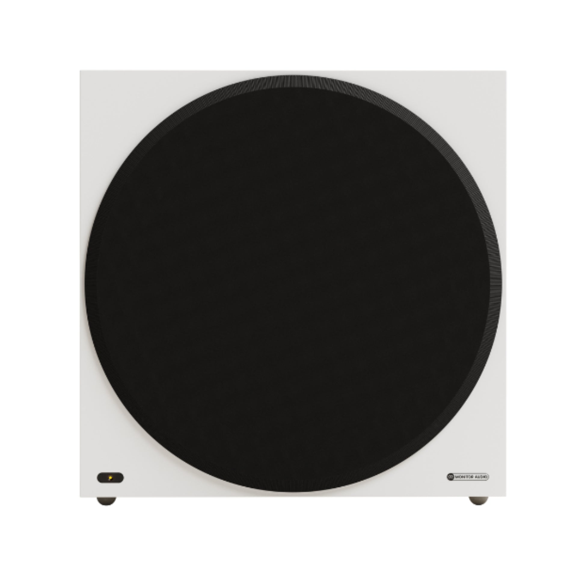 front view monitor audio vestra w15 subwoofer in white color