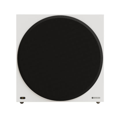 front view monitor audio vestra w15 subwoofer in white color