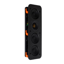 Black electronic device with orange accents on a white background