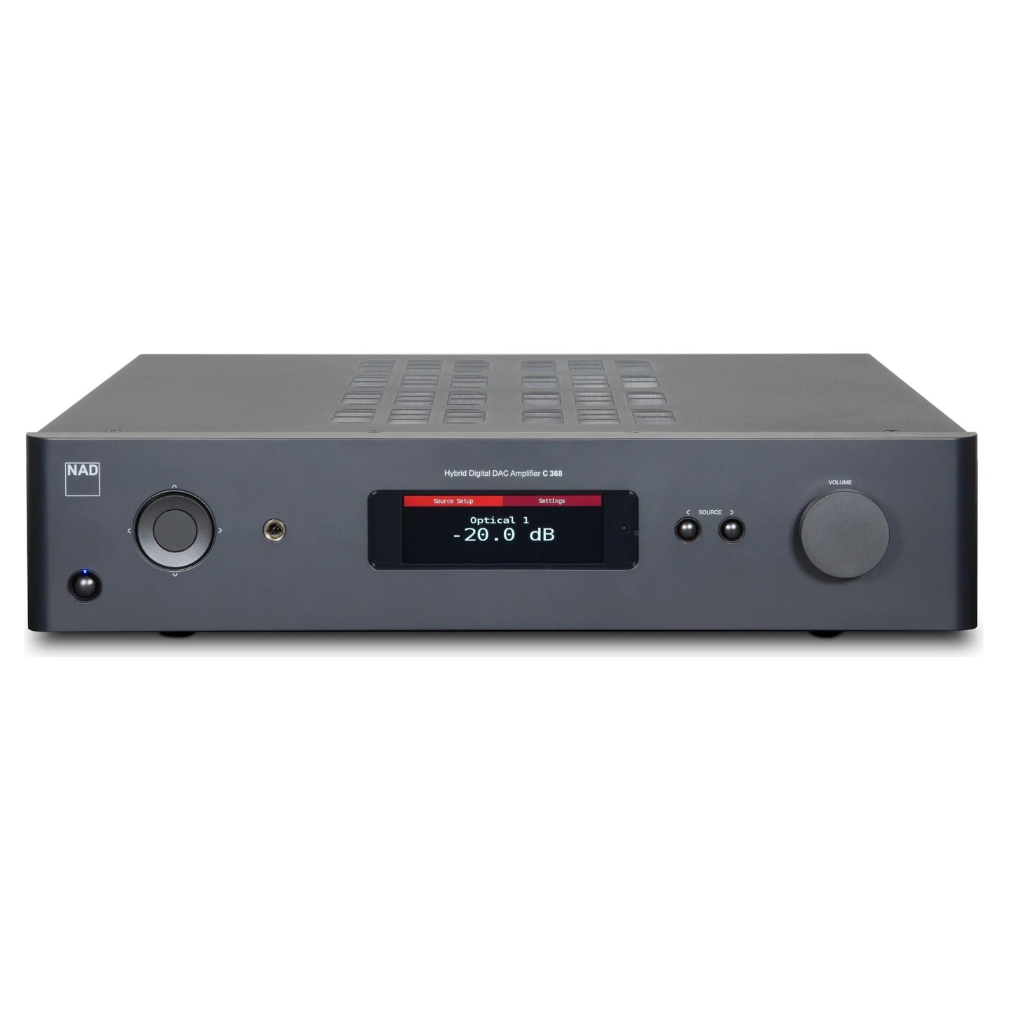 front view of nad c368 integrated amp
