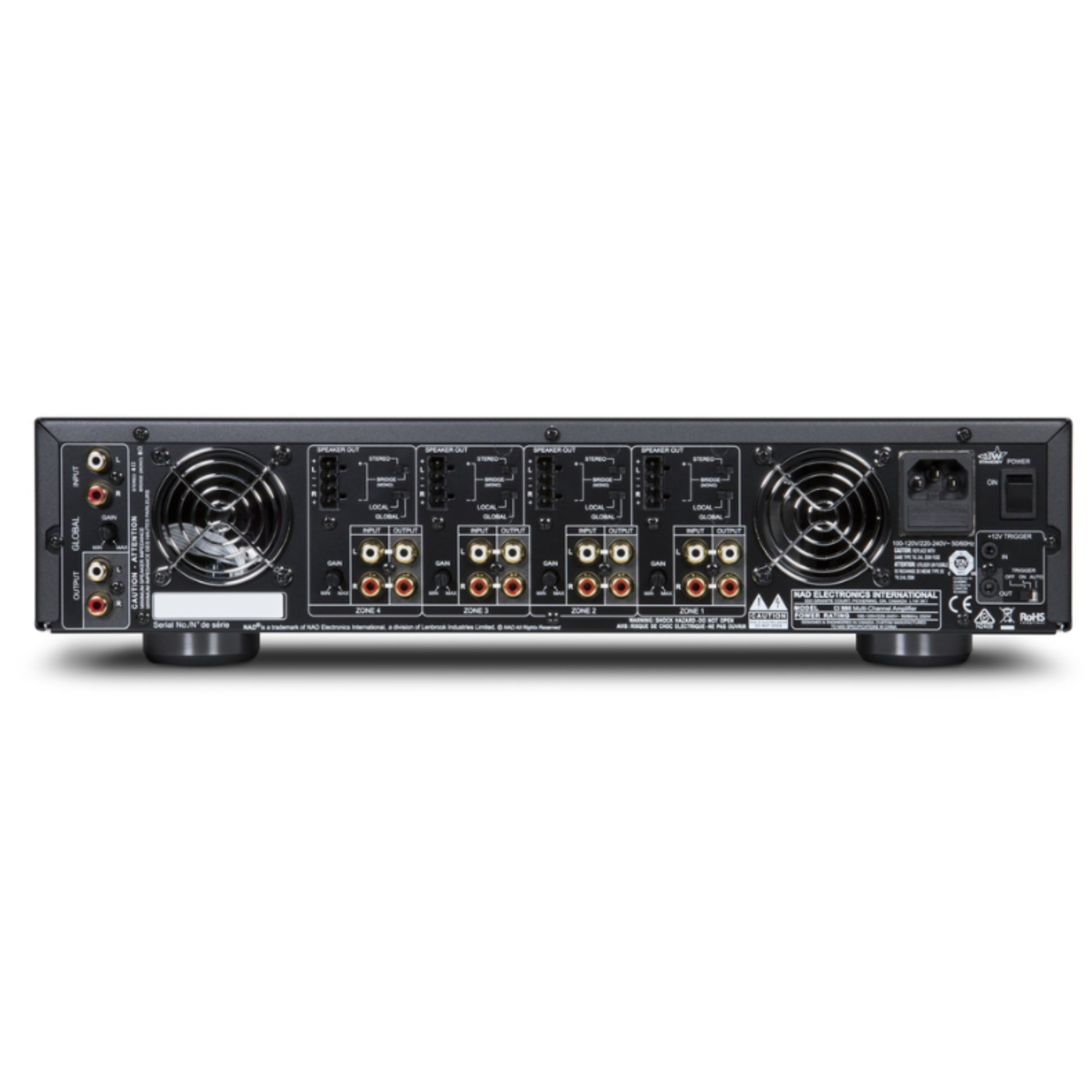 back panel of nad ci 980 amplifier