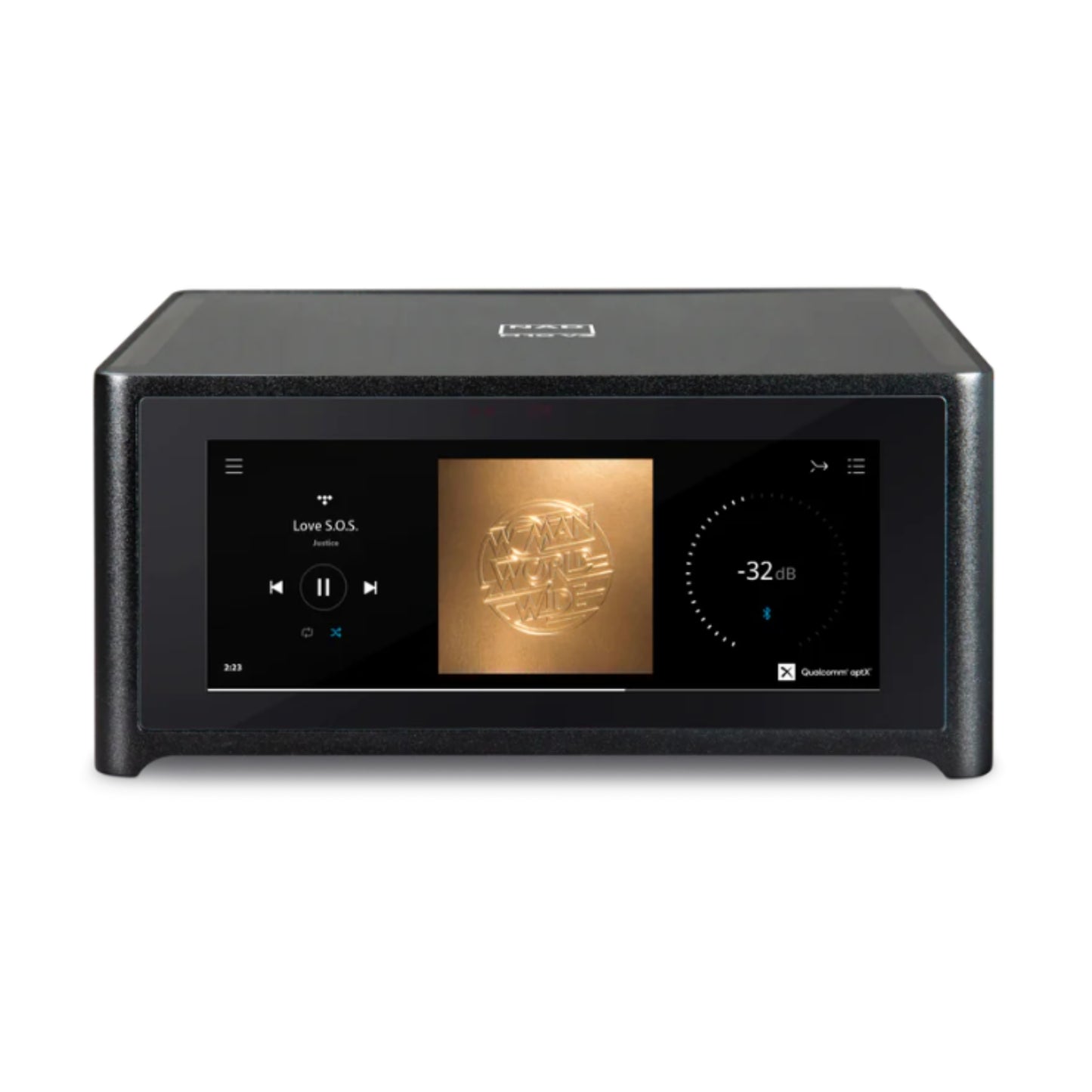 front view of nad m10 v3 streaming amp