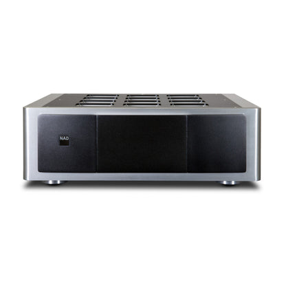front view of nad m28 power amplifier in black and grey color
