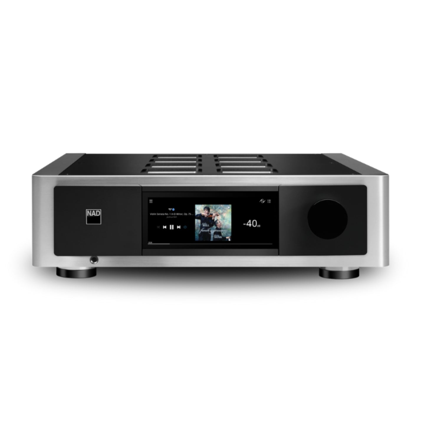 front view of nad m66 streaming dac preamp