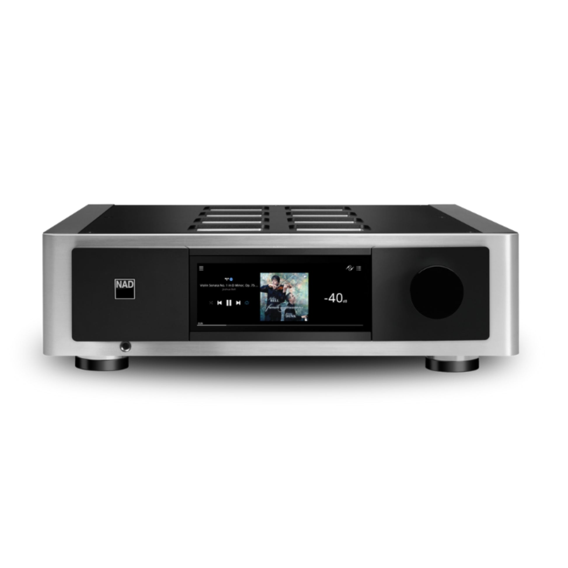 front view of nad m66 streaming dac preamp