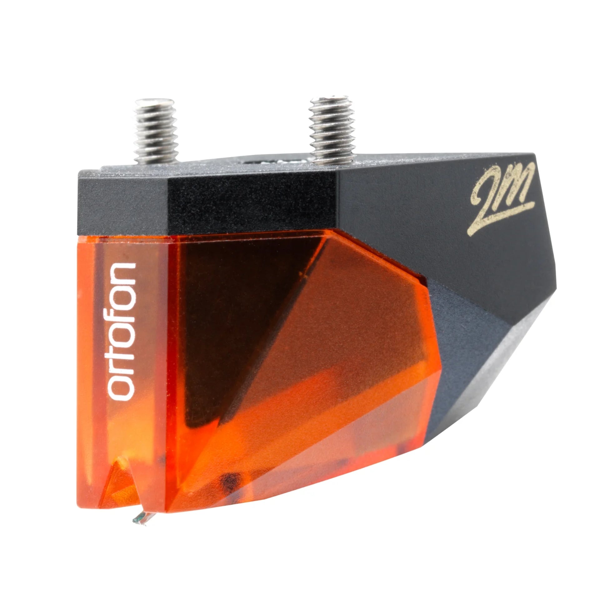 side view of ortofon 2m bronze verso cartridge on white background