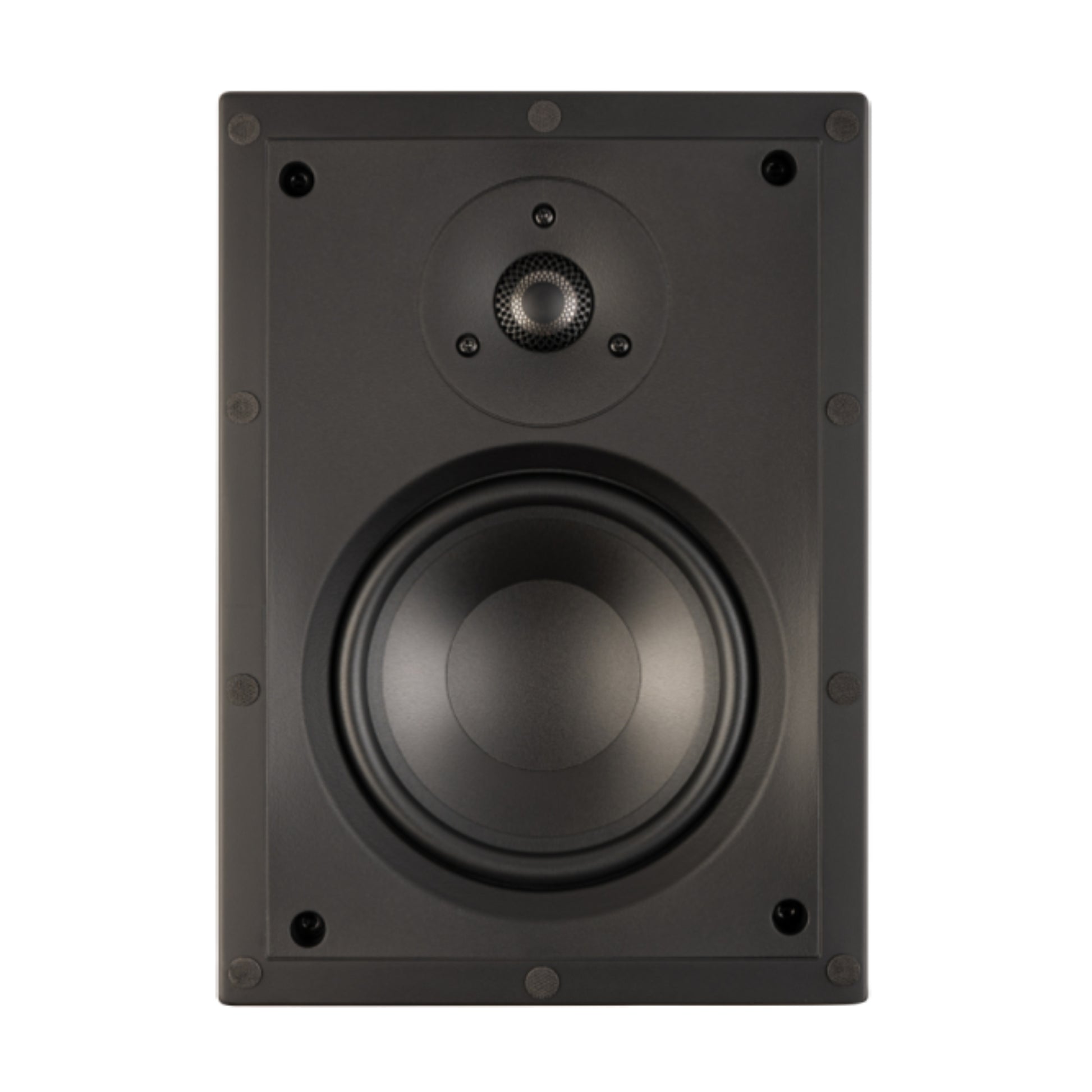 Black speaker on a white background