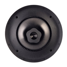 Black speaker grille on a white background