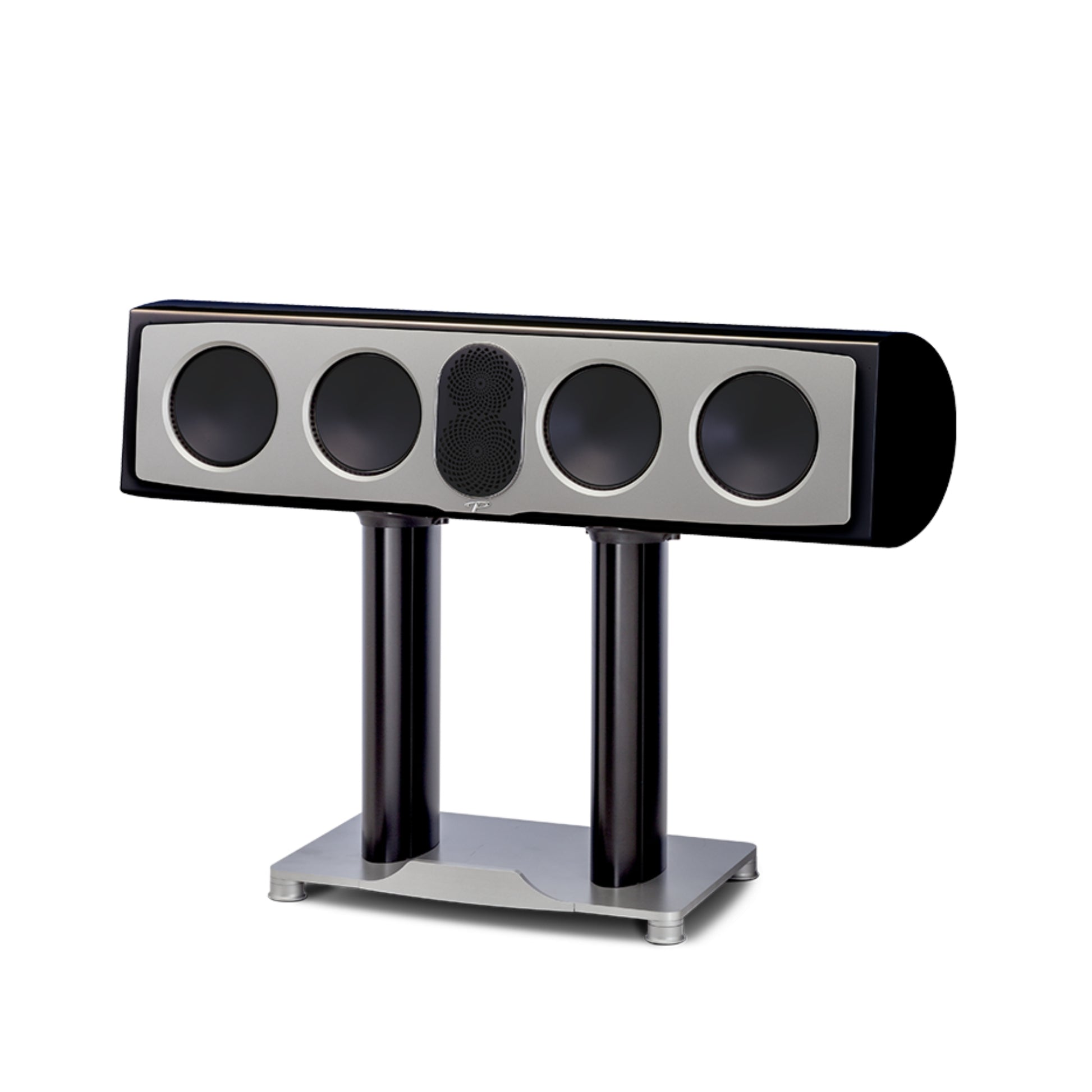 Black speaker on a white background