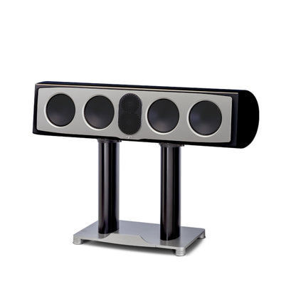 Black speaker on a white background