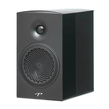 front view of paradigm premier 100b bookshelf speaker in black