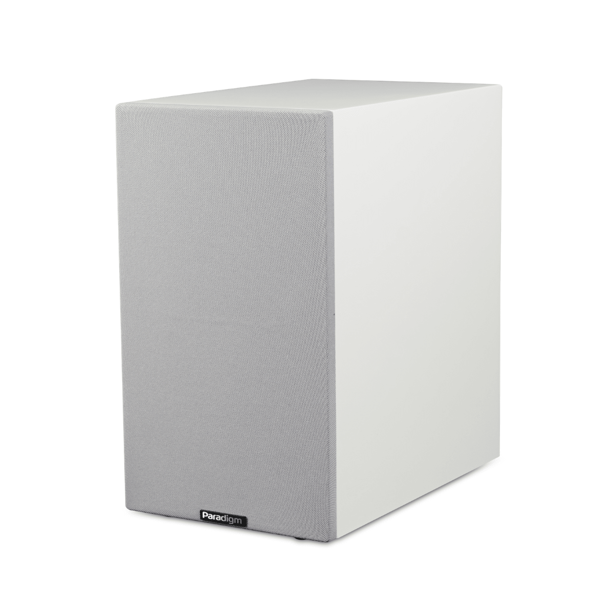white Paradigm Premier 120B V2 bookshelf speaker with grill