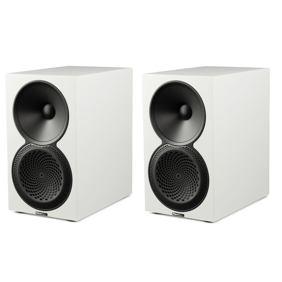 White Pair of Paradigm Premier 120B V2 bookshelf speakers