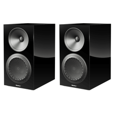 Black Pair of Paradigm Premier 220b v2 bookshelf speakers