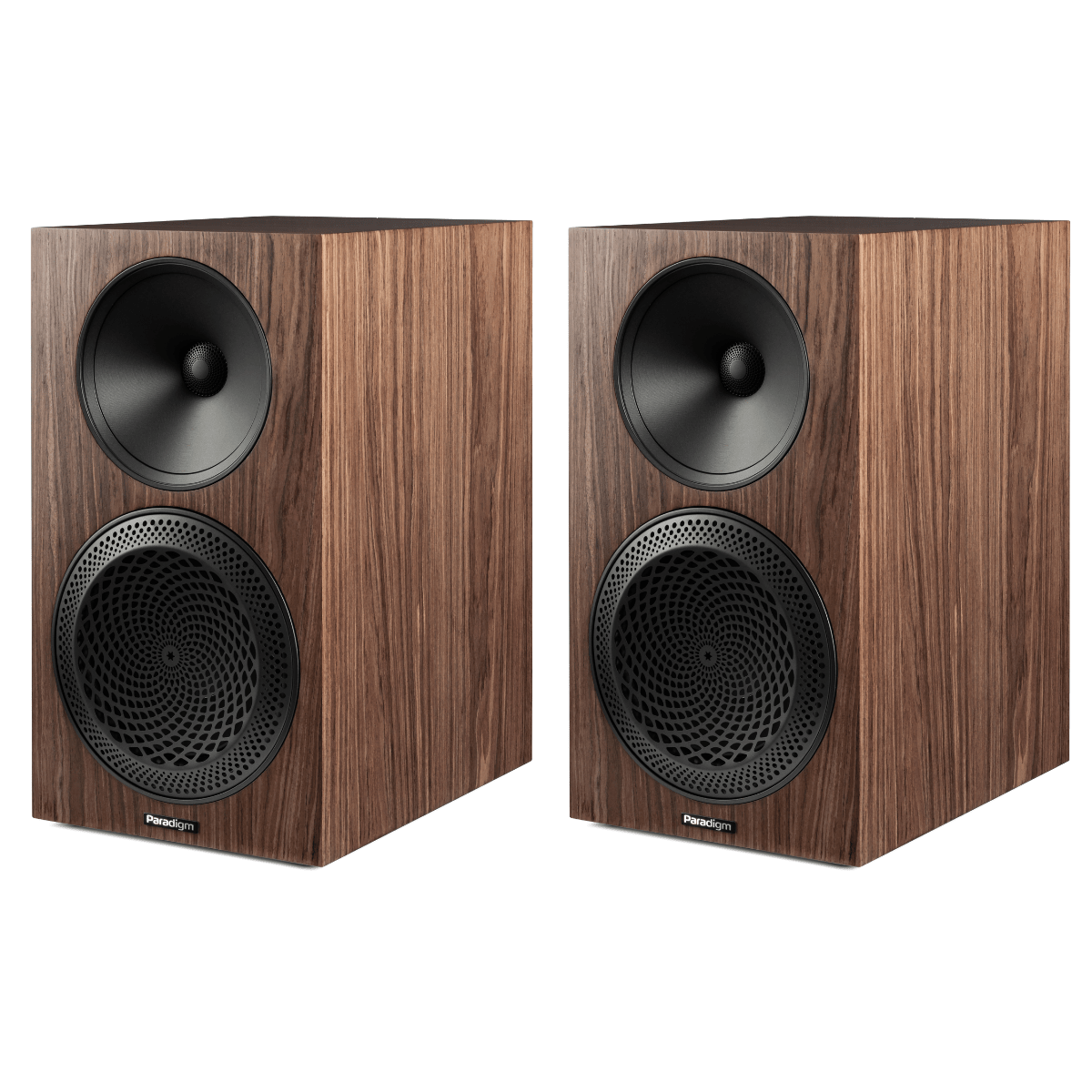 Walnut Pair of Paradigm Premier 220b v2 bookshelf speakers