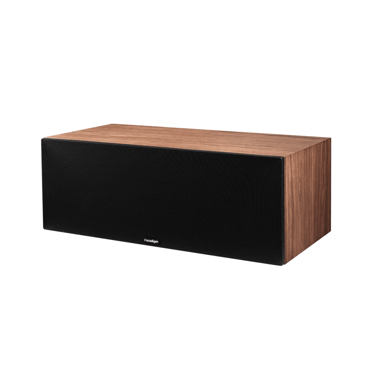 paradigm premier v2 520lcr speaker in walnut with grill