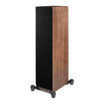 walnut Paradigm Premier V2 720f floorstanding speaker with grill