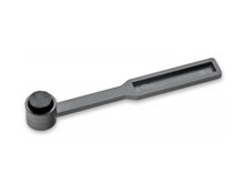 Gray hammer with a black head on a white background