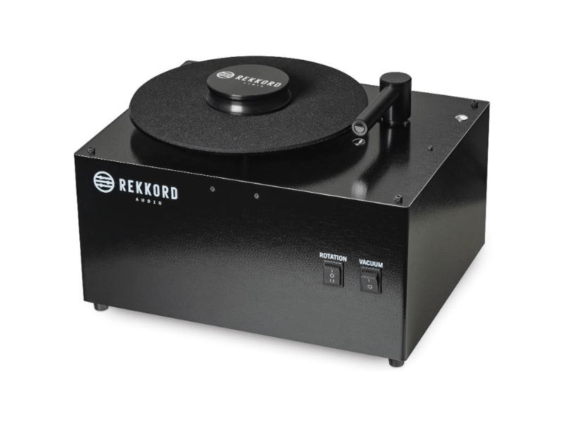 rekkord audio record cleaning machine in black color