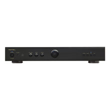 front view of rotel a10 mkii integrated amp in black color