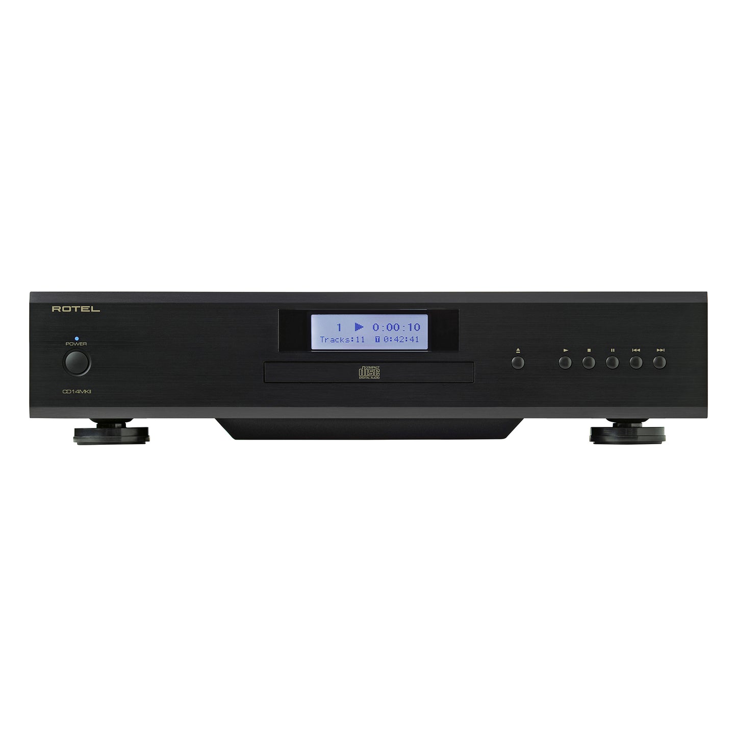 front view of rotel cd14 mkii cd player in black color