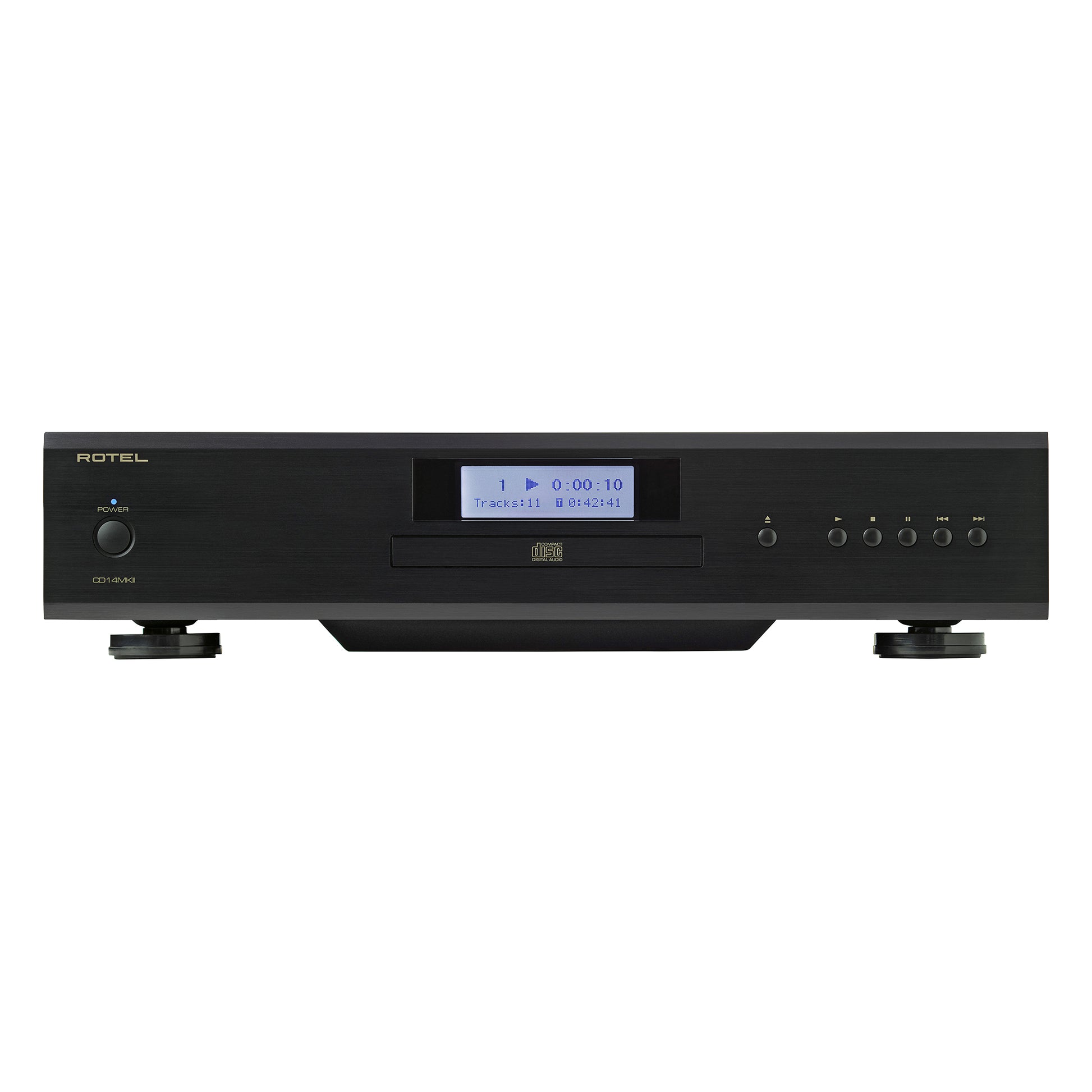 front view of rotel cd14 mkii cd player in black color