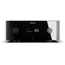 front view of rotel michi x5 series 2 integrated amp in black color