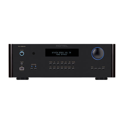 front view of rotel ra1592 mkii integrated amp in black color