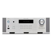 front view of rotel ra6000 diamond integrated amp in silver color