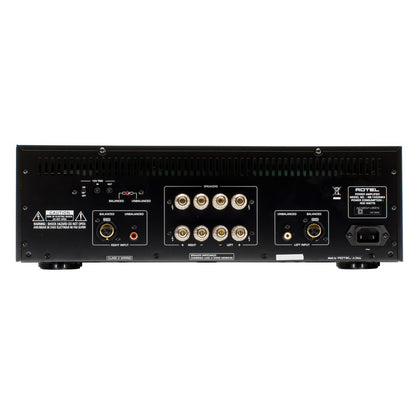 back panel of rotel rb1552 mkii 2 channel power amp