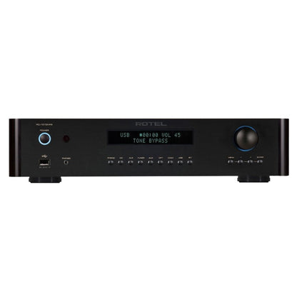 front view of rotel rc1572 mkii preamp in black color