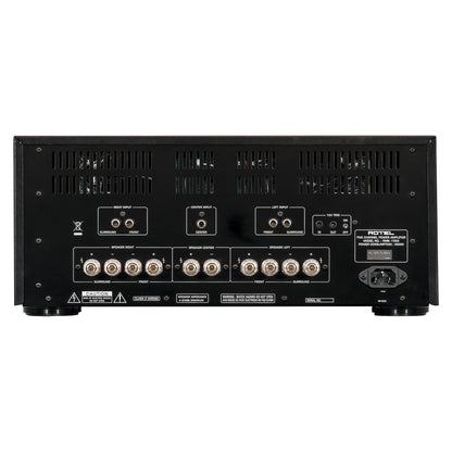 back panel of rotel rmb1555 5 channel amp