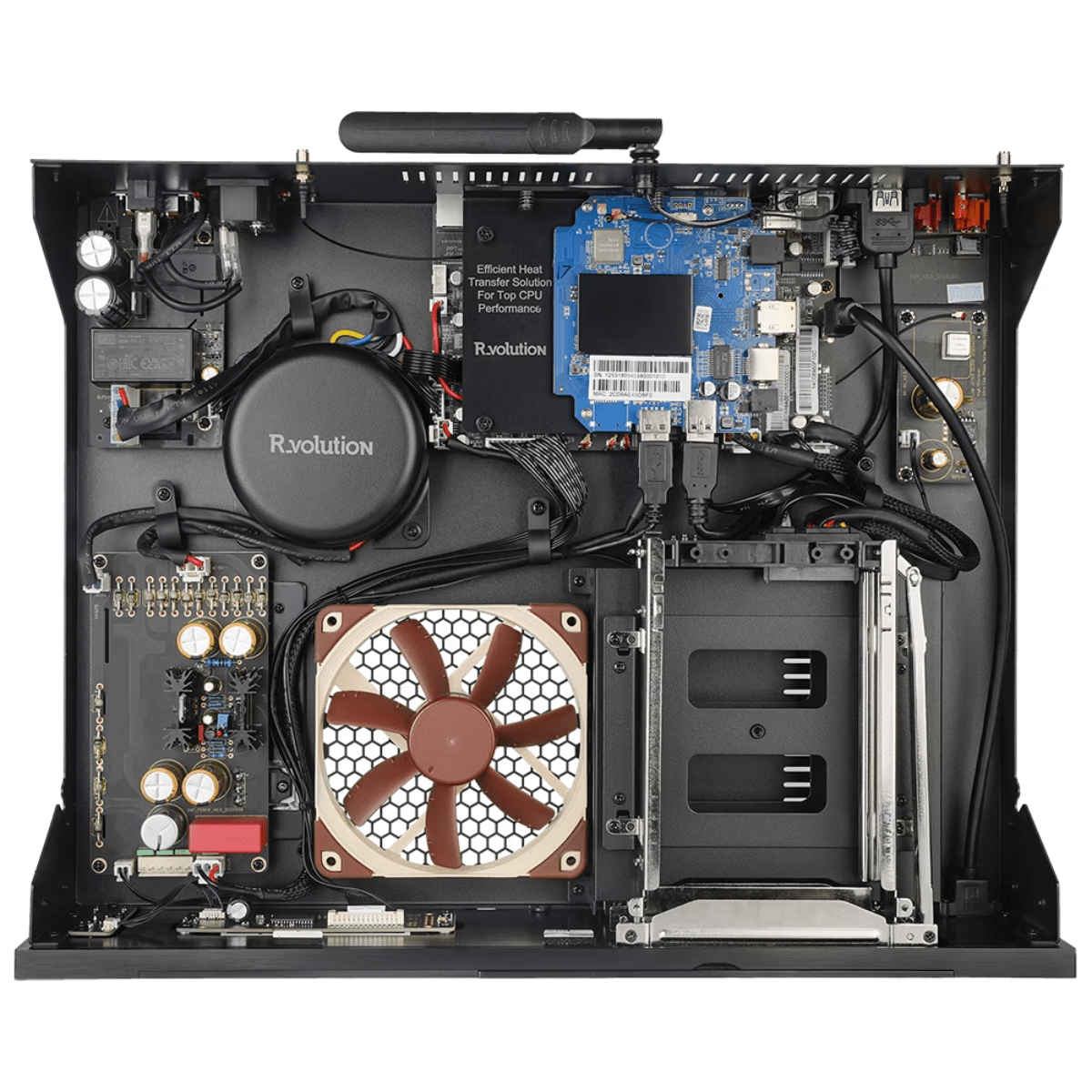 inside of Rvolution PlayerPro 8K TV Media Player 