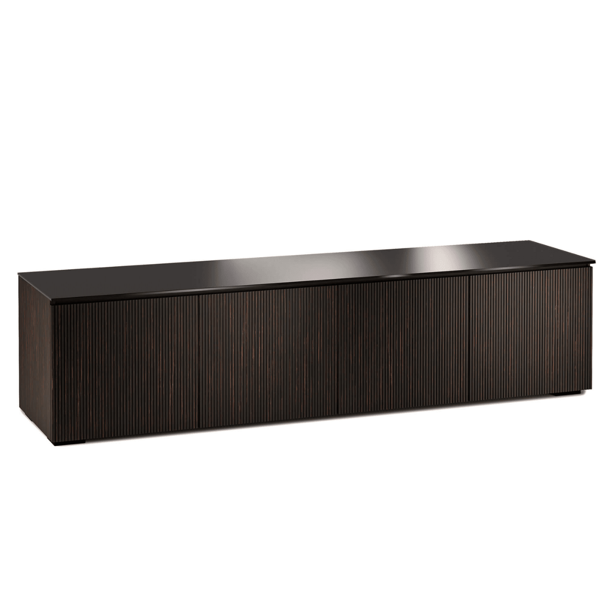 Dark wooden cabinet on a white background