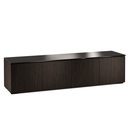Dark wooden cabinet on a white background
