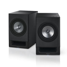 pair of technics black speakers
