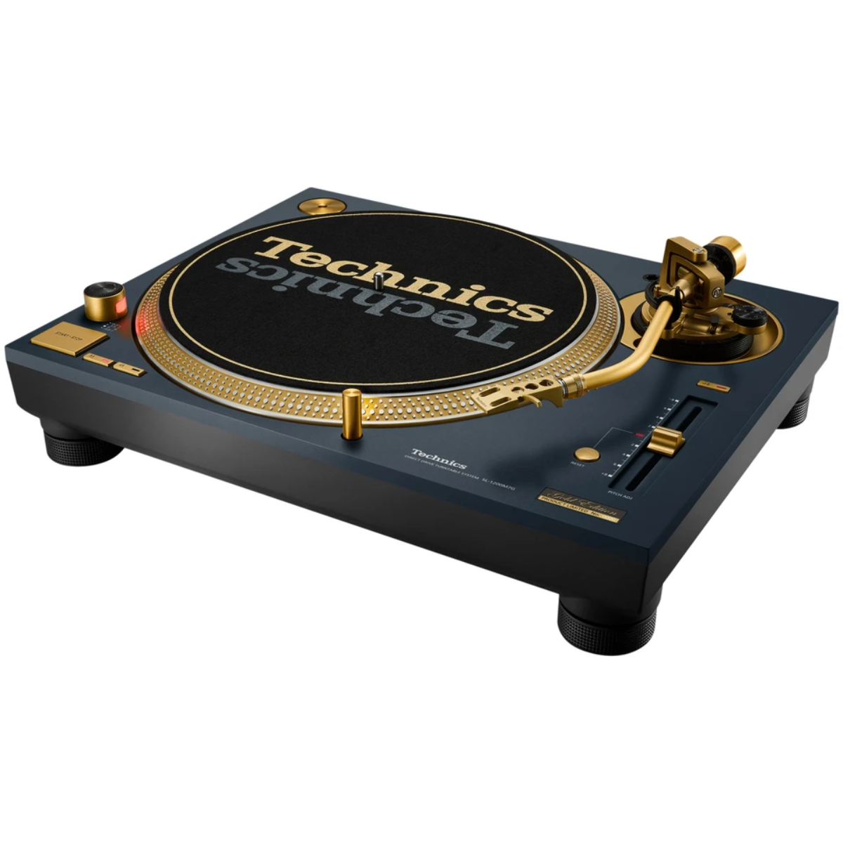 Technics SL-1200M7G 55th Anniversary Gold Edition Turntable in navy blue Color

