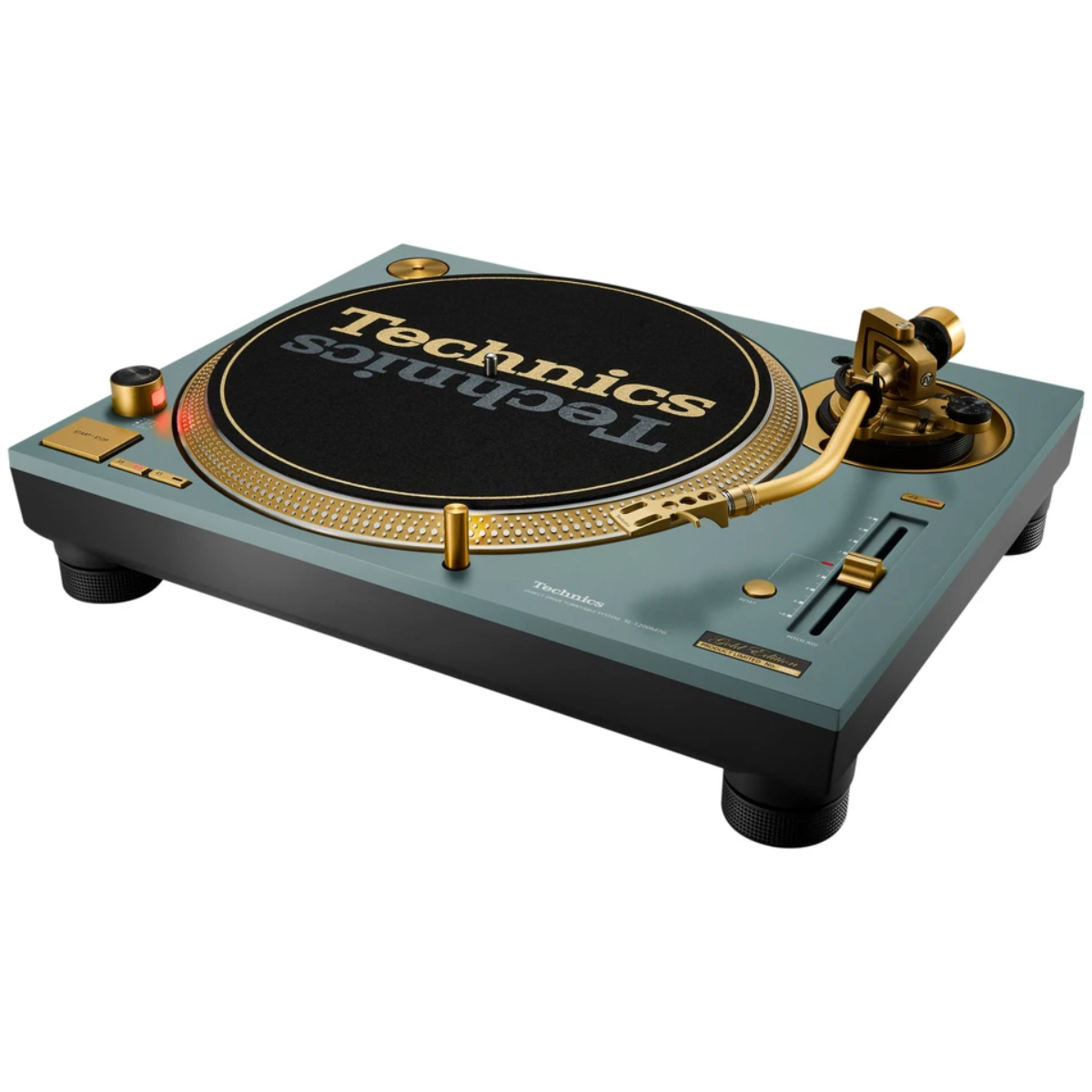 Technics SL-1200M7G 55th Anniversary Gold Edition Turntable in blue Color
