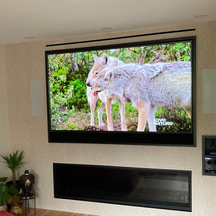 tv mounted on a wall