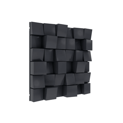 Vicoustic Multifuser Wood MKII Acoustic Diffuser Panel For Medium And High-Frequency Sound Diffusion 36 Black