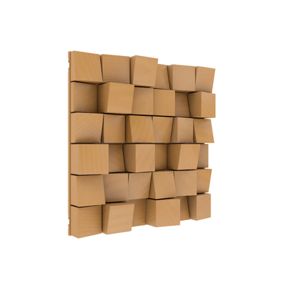 Vicoustic Multifuser Wood MKII Acoustic Diffuser Panel For Medium And High-Frequency Sound Diffusion 36 Natural Wood