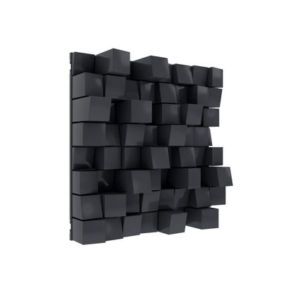 Vicoustic Multifuser Wood MKII Acoustic Diffuser Panel For Medium And High-Frequency Sound Diffusion 64 Black