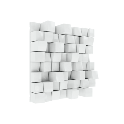 Vicoustic Multifuser Wood MKII Acoustic Diffuser Panel For Medium And High-Frequency Sound Diffusion 64 White