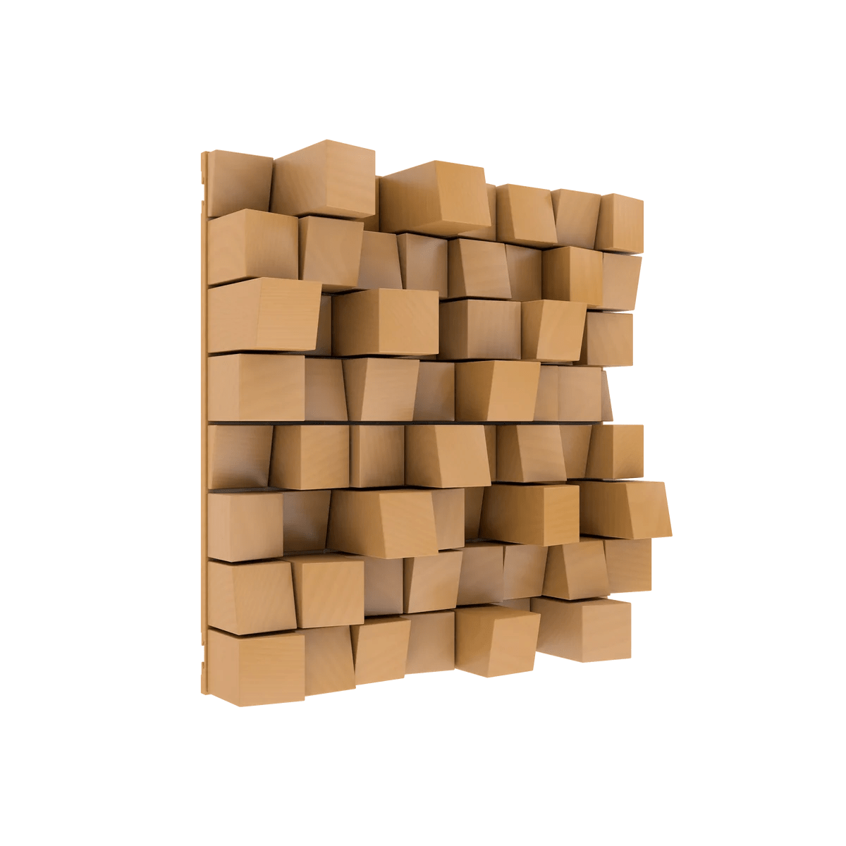 Vicoustic Multifuser Wood MKII Acoustic Diffuser Panel For Medium And High-Frequency Sound Diffusion 64 Natural Wood