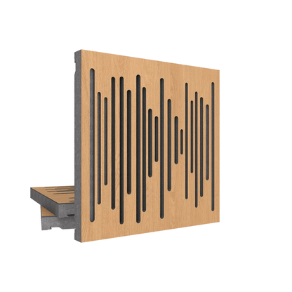 Vicoustic Wavewood Diffuser Ultra MKII Acoustic Diffuser Panel For Medium-Frequency Sound Diffusion Oak